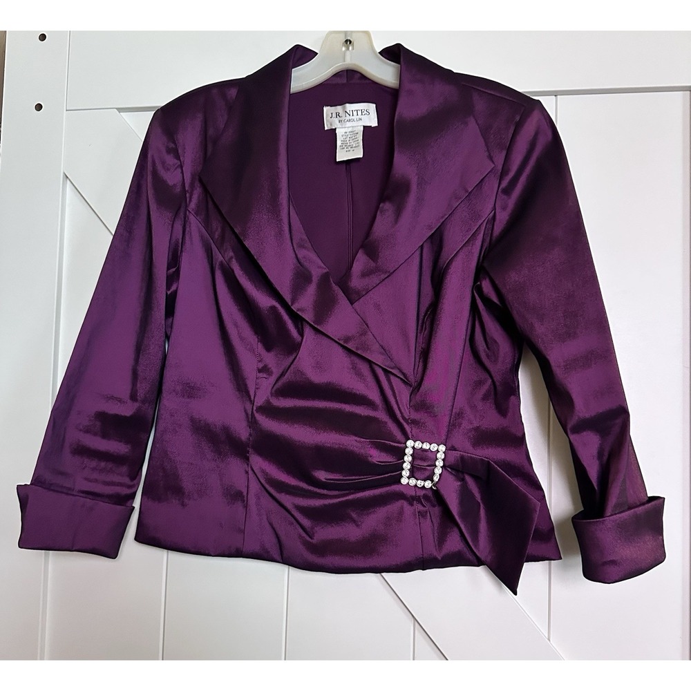 J. R. Nites by Carol Lin Size 14 Vintage Aubergine/Grape Zip‎ Back